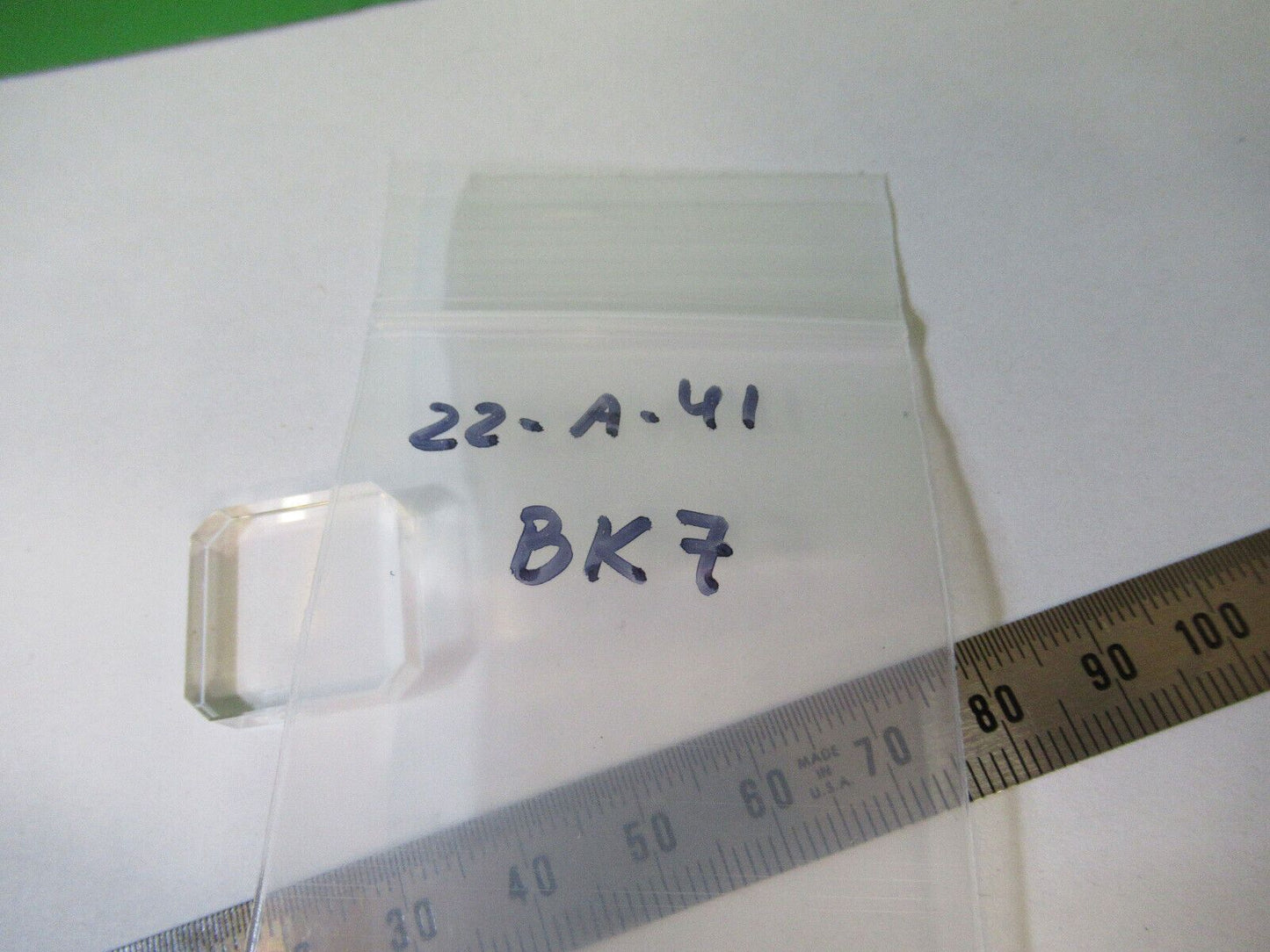 OPTICAL BK7 GLASS TRUNCATED FLAT LASER OPTICS AS PICTURED #22-A-41