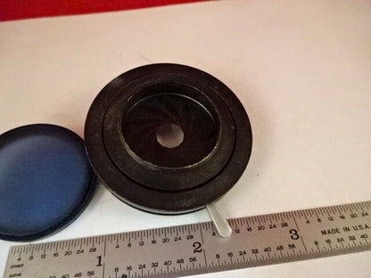 MICROSCOPE PART ZEISS GERMANY DIAPHRAGM IRIS + FILTER OPTICS  #M2-B-53