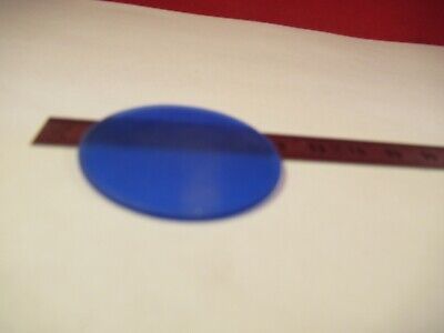 OPTICAL GLASS BLUE FILTER DIFFUSER MICROSCOPE PART OPTICS AS PICTURED #12-A-30