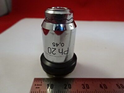 WILD HEERBRUGG SWISS 20X PH DARK PHASE OBJECTIVE MICROSCOPE PART OPTICS &94-A-17