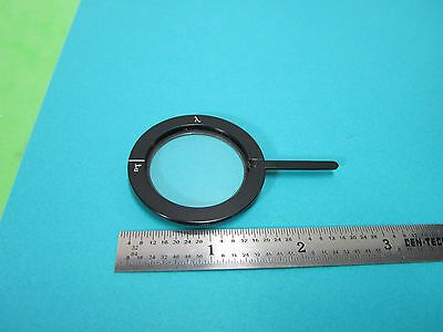 MICROSCOPE PART FILTER LAMBDA GERMANY OPTICS AS PICTURED BIN#B6-08