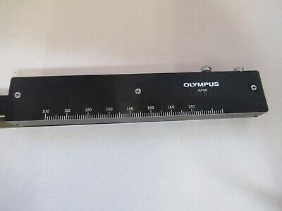 FOR PARTS OLYMPUS JAPAN STAGE RAIL MICROSCOPE PART AS PICTURED &19-B-28