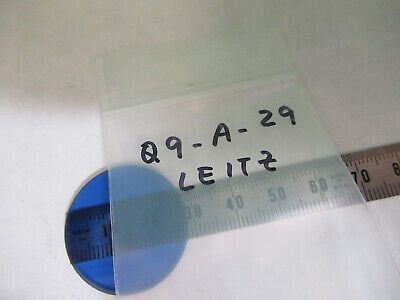 GLASS BLUE FILTER for ANTIQUE ERNST LEITZ MICROSCOPE PART AS PICTURED &Q9-A-29