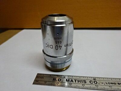 MICROSCOPE PART NIKON JAPAN DIC OBJECTIVE 40X BD PLAN OPTICS AS IS #81-93