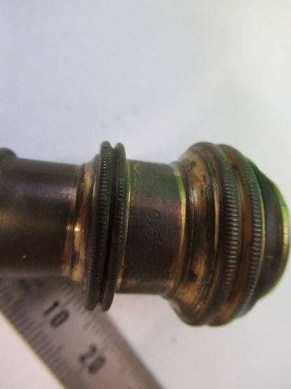 ANTIQUE BAUSCH LOMB BRASS OBJECTIVE 4mm MICROSCOPE PART AS PICTURED #R9-B-17