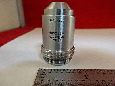 MICROSCOPE PART OBJECTIVE LEITZ WETZLAR GERMANY 10X  170/ OPTICS AS IS #P6-C-14