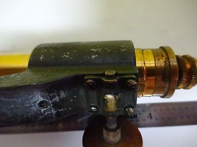 MICROSCOPE PART SMALL ANTIQUE TUBUS + EYEPIECE + OBJECTIVE OPTICS AS IS BN#X3-12