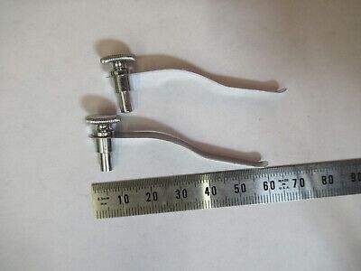 ANTIQUE PAIR CLIPS SPENCER AO MICROSCOPE PART AS PICTURED #P4-A-09