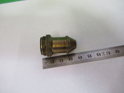 ANTIQUE BRASS REICHERT AUSTRIA "3" OBJECTIVE MICROSCOPE PART AS PICTURED F3-B-29