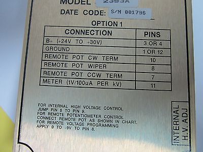 BERTAN HIGH VOLTAGE POWER SUPPLY KV LASER OPTICS sku#54