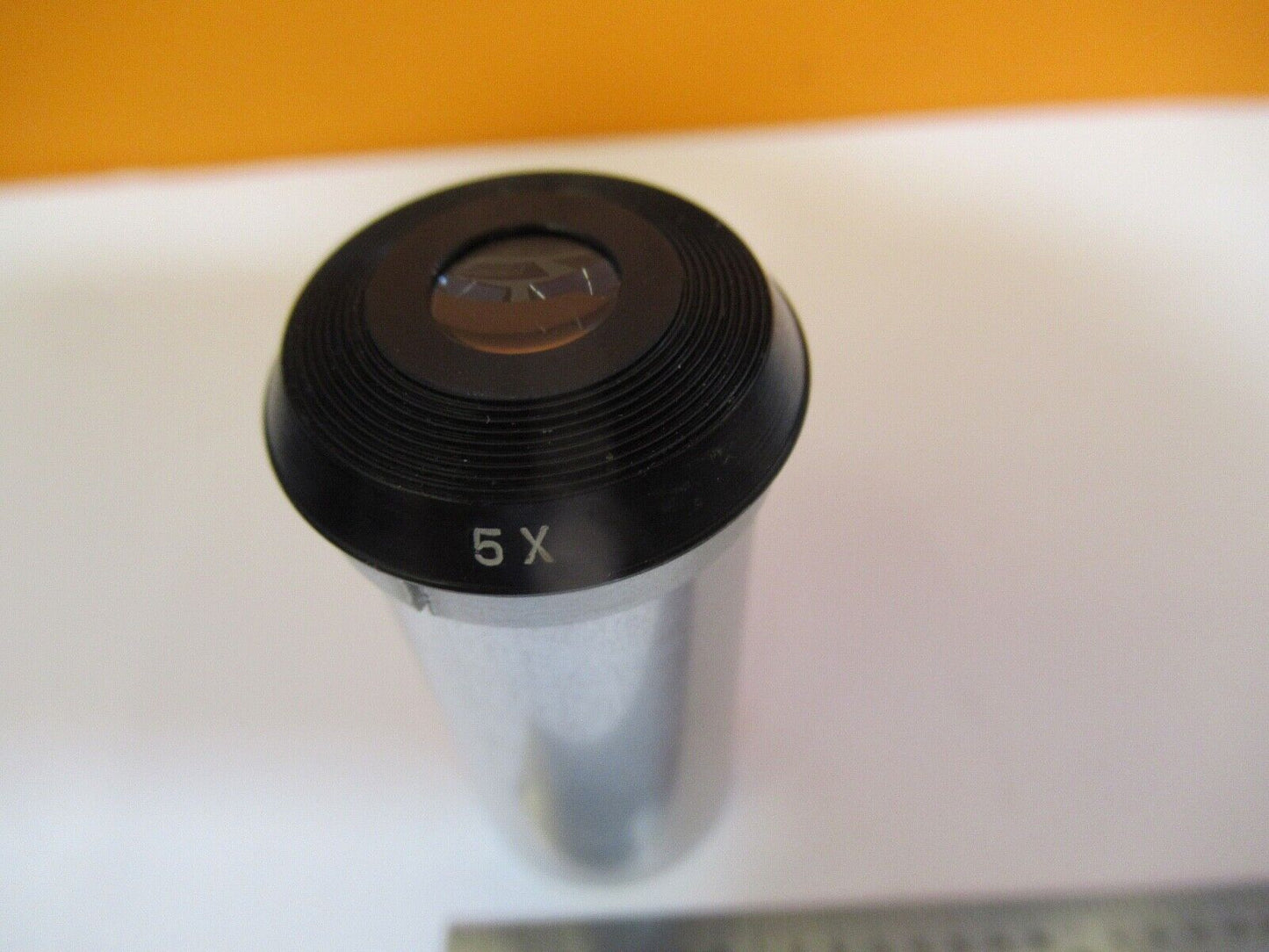 BAUSCH LOMB LENS 5X EYEPIECE OPTICS MICROSCOPE PART as pictured &A2-A-28