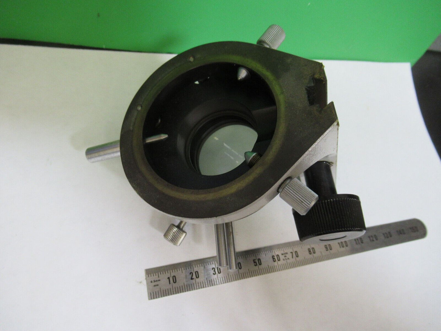 CARL ZEISS GERMANY  STAGE SUPPORT + LENSES MICROSCOPE PART AS PICTURED G7-A-13