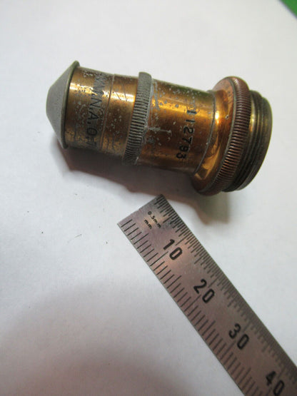 ANTIQUE BRASS SPENCER 44X OBJECTIVE MICROSCOPE PART AS PICTURED &5-B-06