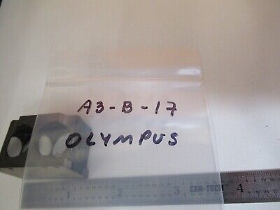 OLYMPUS MOUNTED GLASS PRISM OPTICS MICROSCOPE PART AS PICTURED &A3-B-17