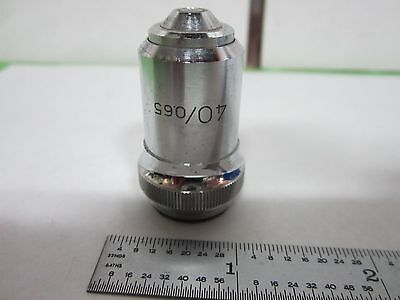 MICROSCOPE PART BENZ 40X OBJECTIVE OPTICS AS IS BIN#S2-31