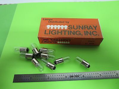 LAMP LOT 9 EA KOREA SUNRAY 1829 MINIATURE LAMPS for MICROSCOPE BIN#38