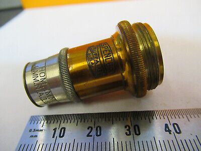 ANTIQUE BRASS SPENCER OBJECTIVE 95X LENS MICROSCOPE PART AS PICTURED &8Y-A-125