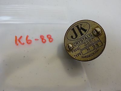 QUARTZ RADIO WWII CRYSTAL JK JAMES KNIGHT 3860 KC FREQUENCY CONTROL BIN#K6-88