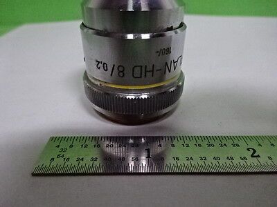 MICROSCOPE PART OBJECTIVE CARL ZEISS GERMANY EPIPLAN HD 8X OPTICS AS IS #4T-B-01