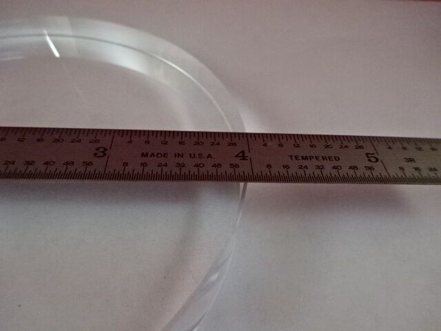 OPTICAL LARGE  FUSED SILICA FLAT OPTICS 4" DIAMETER AS IS #79-08