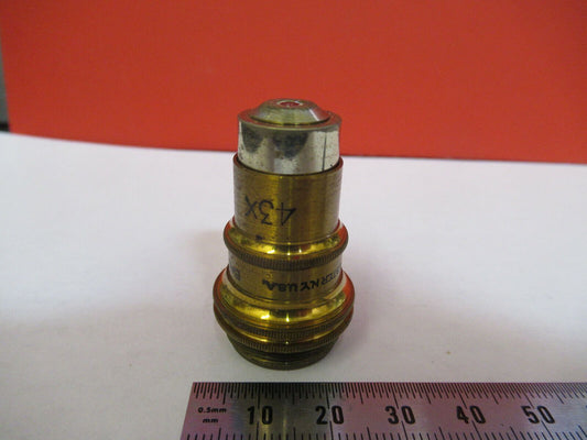 BAUSCH LOMB ANTIQUE BRASS OBJECTIVE MICROSCOPE PART AS PICTURED 43X Q3-B-11