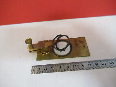 ANTIQUE BRASS NACHET STAGE ASSEMBLY FRANCE MICROSCOPE PART AS PICTURED &F6-B-26