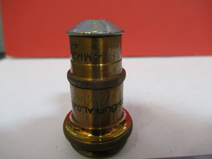 ANTIQUE BRASS SPENCER OBJECTIVE 44X  MICROSCOPE PART AS PICTURED &P8-A-104