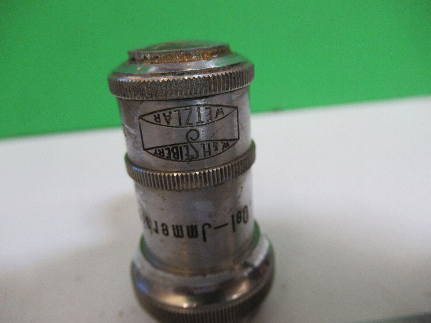 SEIBERT WETZLAR GERMANY 100X OBJECTIVE MICROSCOPE PART AS PICTURED &Z9-A-169