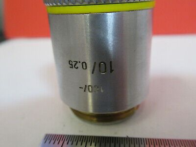 LEITZ WETZLAR OBJECTIVE 10X /160 LENS MICROSCOPE PART AS PICTURED &B2-A-27