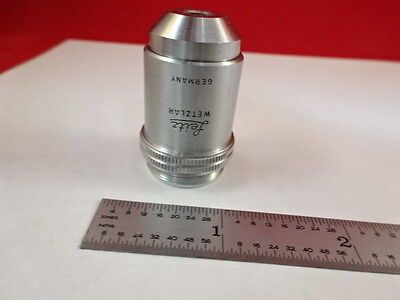 MICROSCOPE PART OBJECTIVE LEITZ GERMANY 10X OPTICS AS IS B#C5-H-28