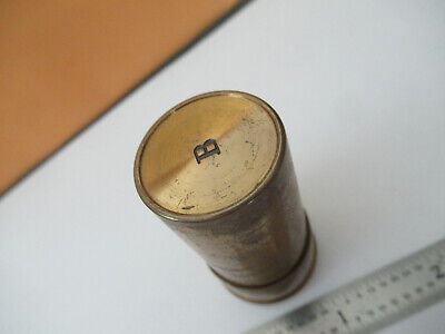 CARL ZEISS JENA "B" EMPTY BRASS OBJECTIVE CAN MICROSCOPE AS PICTURED &F5-A-106