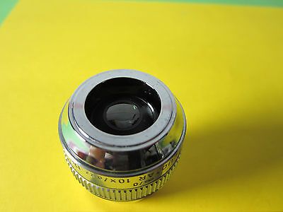 OPTICAL MICROSCOPE OBJECTIVE FLUOTAR 10X DF LEITZ WETZLAR GERMANY OPTICS B#26-21