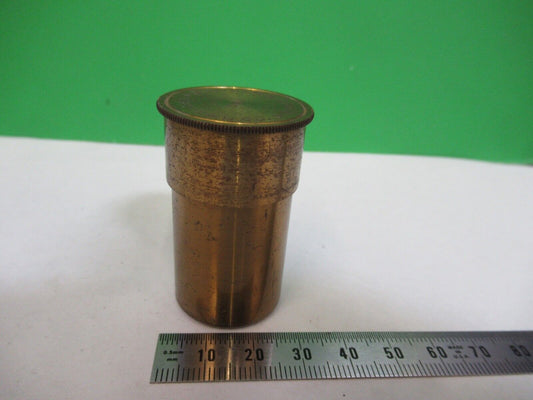 ANTIQUE BRASS EMPTY BAUSCH LOMB OBJECTIVE CANISTER 2/3 MICROSCOPE PART Z1-FT-94