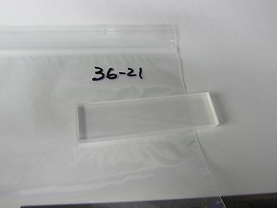 OPTICAL SPECIAL PRECISION GLASS SLAB POLISHED + FROSTED LASER OPTICS BIN#36-21