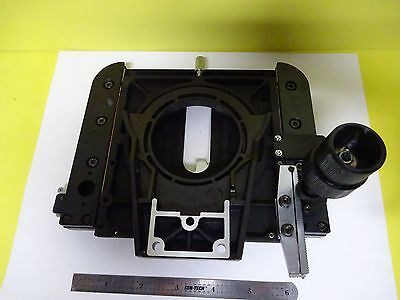 MICROSCOPE PART STAGE SPECIMEN TABLE MICROMETER NIKON JAPAN AS IS BIN#X7-21