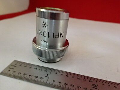 MICROSCOPE PART OBJECTIVE LENS LEITZ GERMANY NPL 10X STAR OPTICS BIN#L8-A-09