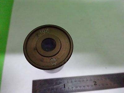 MICROSCOPE PART VINTAGE EYEPIECE 10X OPTICS AS IS BIN#V7-39