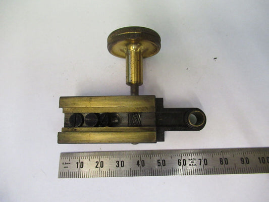 ANTIQUE ERNST LEITZ BRASS CONDENSER HOLDER MICROSCOPE PART AS PICTURED #R1-A-84