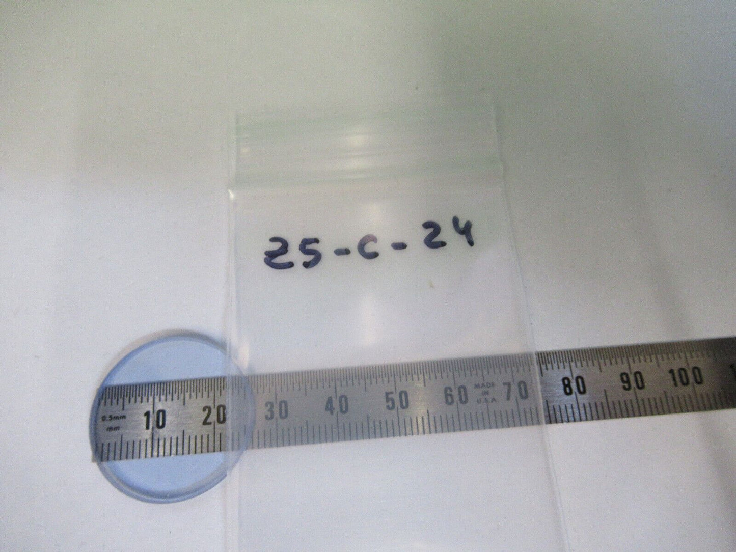 OPTICAL CLEAR BLUE FILTER GLASS OPTICS AS PICTURED &Z5-C-24