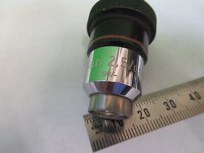 ZEISS GERMANY PLAN 2.5X /160 OBJECTIVE MICROSCOPE PART AS PICTURED &Q9-A-108