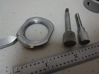 FOR PARTS MICROSCOPE PARTS HOLDER SCREWS KNOBS ETC AS IS BIN#M8-C-04