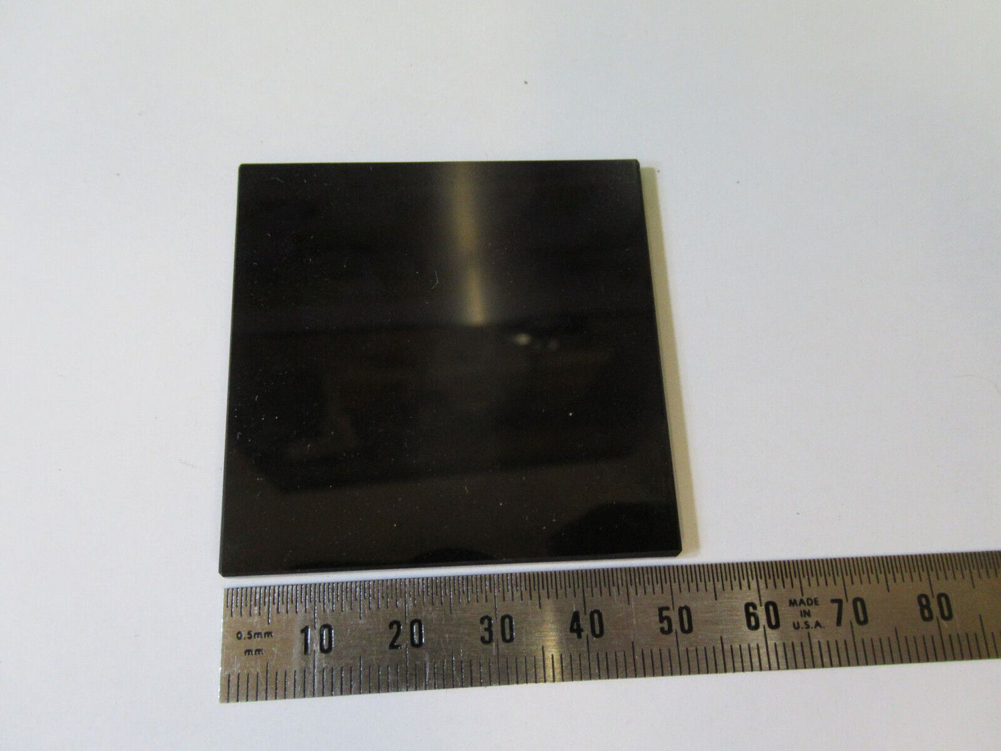 OPTICAL SQUARE OPAQUE GLASS BLANK or very dark OPTICS AS PICTURED &22-A-76