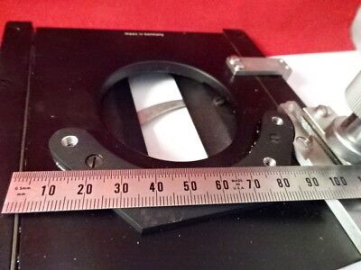 GERMANY LEITZ STAGE SPECIMEN TABLE MICROMETER MICROSCOPE PART OPTICS &AC-B-21