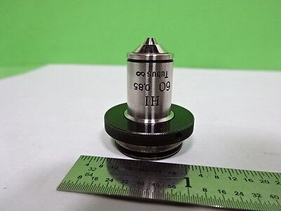 MICROSCOPE PART OBJECTIVE CARL ZEISS GERMANY HI 60X OPTICS AS IS #AE-25