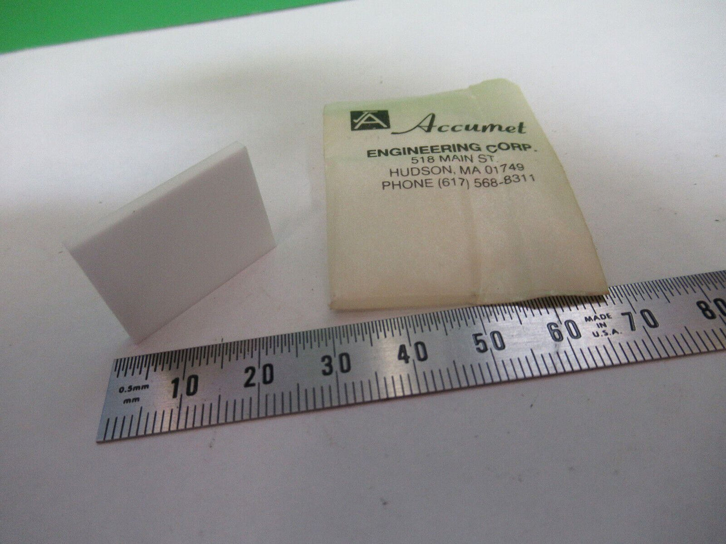 OPTICAL ACUMET OPAQUE ALUMINA PLATE CERAMIC OPTICS AS PICTURED &Q4-A-25