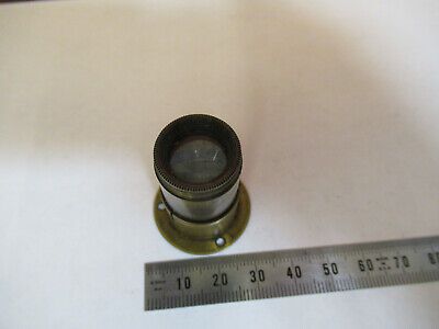 last ANTIQUE RARE BRASS LENS MOUNTED UNKNOWN MICROSCOPE PART AS PICTURED P4-A-08