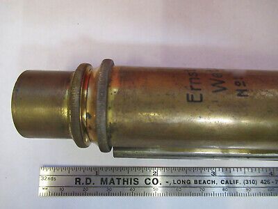 ANTIQUE MICROSCOPE PART LEITZ GERMANY BRASS TUBUS LIMB AS PICTURED &13-FT-19