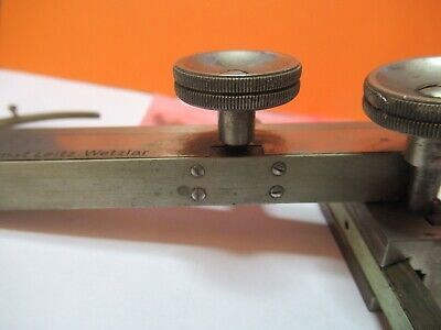 ANTIQUE LEITZ GERMANY CLIPS STAGE SPECIMEN MICROSCOPE PART AS PICTURED &W8-A-19