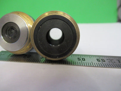 LOT 2 ea OBJECTIVES JONCO 4X 10X MICROSCOPE PART AS PICTURED &R4-A-48