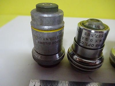 LOT MICROSCOPE PART OBJECTIVE ASSORTED OPTICS BIN#X5-16